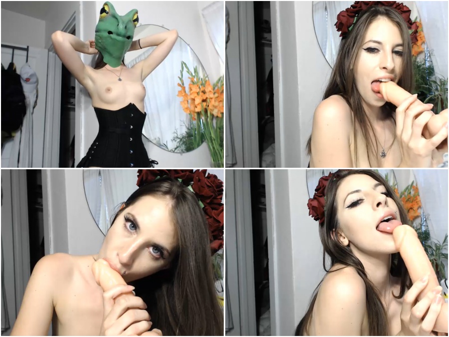 Young Audrey Blows And Licks Dildo, Webcam Porn Video